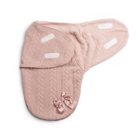 SW120-RO: Rose Gold Cable Swaddle Wrap w/Bow